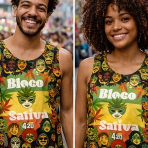 Camiseta Abadá Bloco Sativa 2026 - Regata